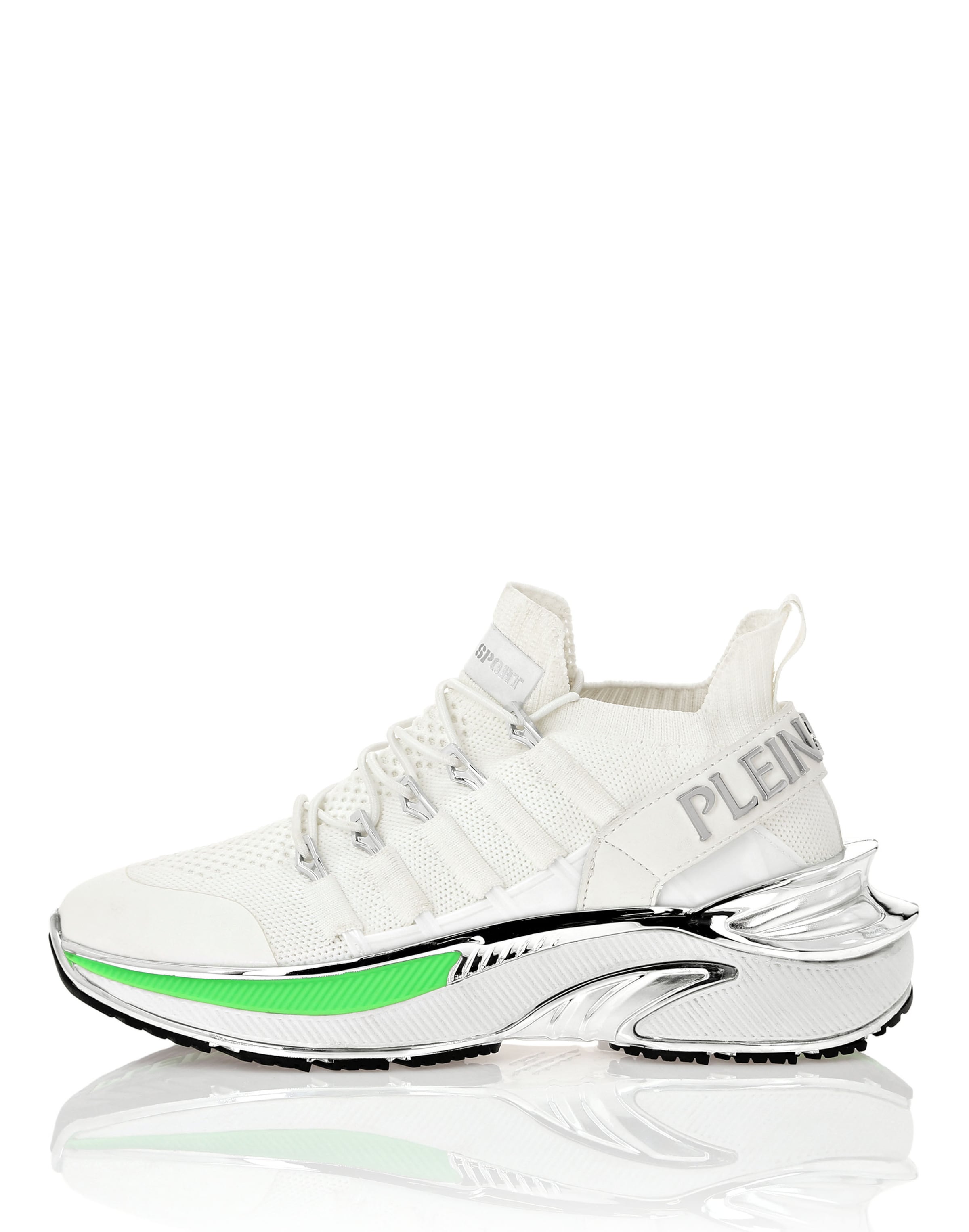 Plein Sport - Zapatillas deportivas bajas 'Chrome Surfer' en blanco: frente