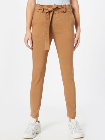 Hailys Slim fit Pleat-Front Pants 'Bengi' in Beige: front