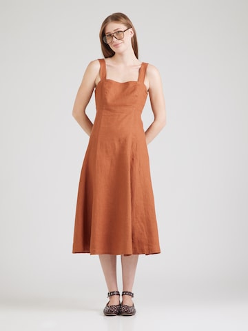 Robe d’été UNITED COLORS OF BENETTON en marron : devant
