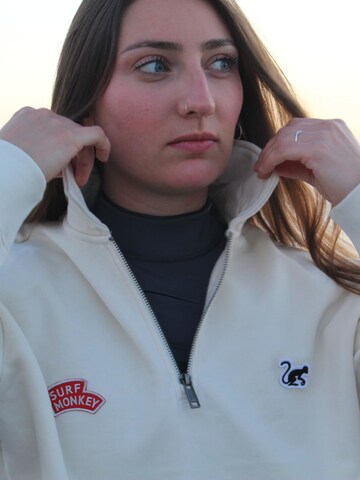 Sweat-shirt Surf Monkey en blanc