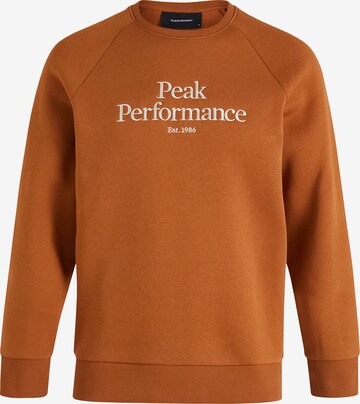 PEAK PERFORMANCE Sweatshirt 'Crew' in Bronze: front