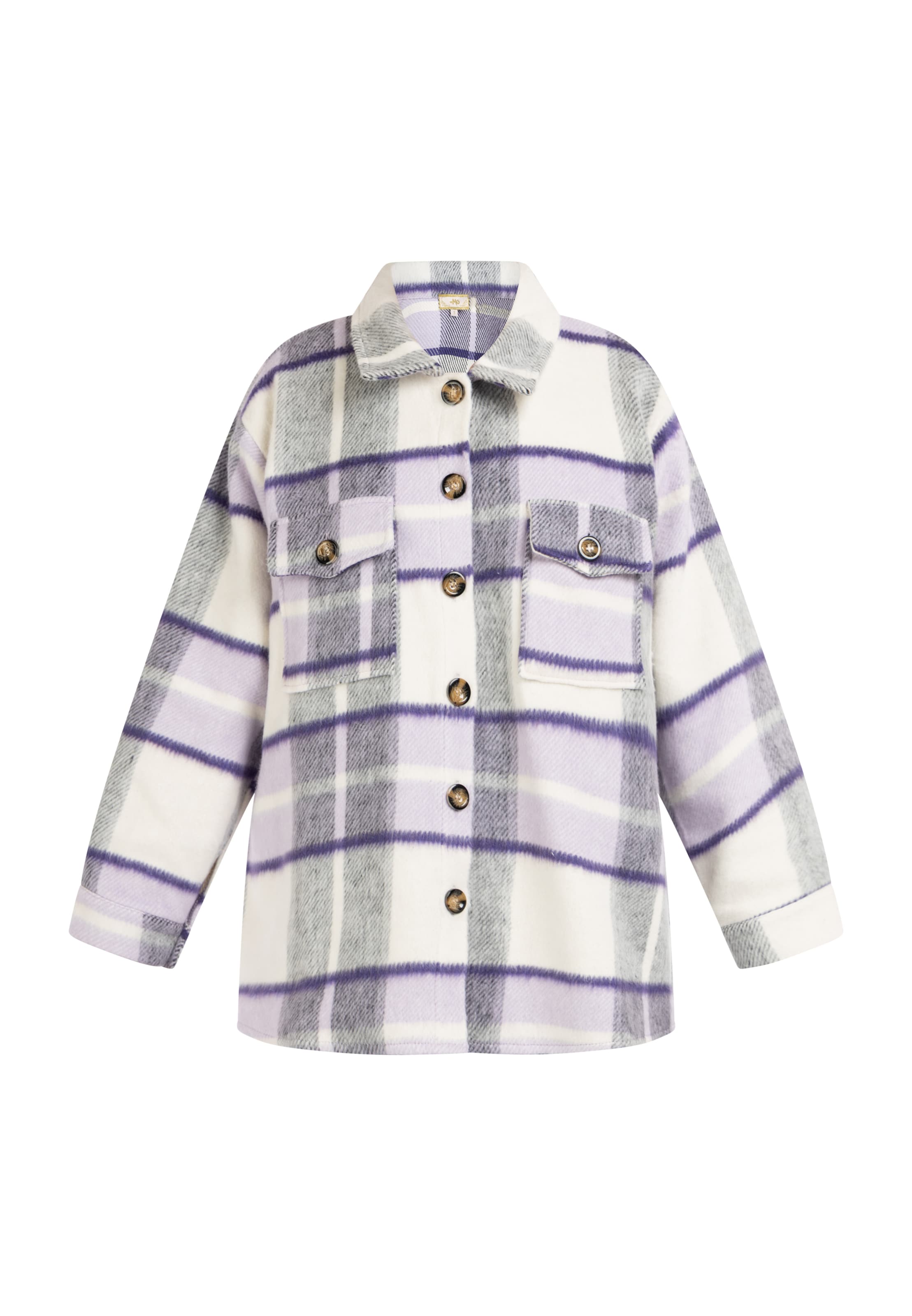 MYMO Jacke in hellgrau / lila / pflaume / wollweiß, Produktansicht