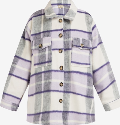 MYMO Jacke in hellgrau / lila / pflaume / wollweiß, Produktansicht