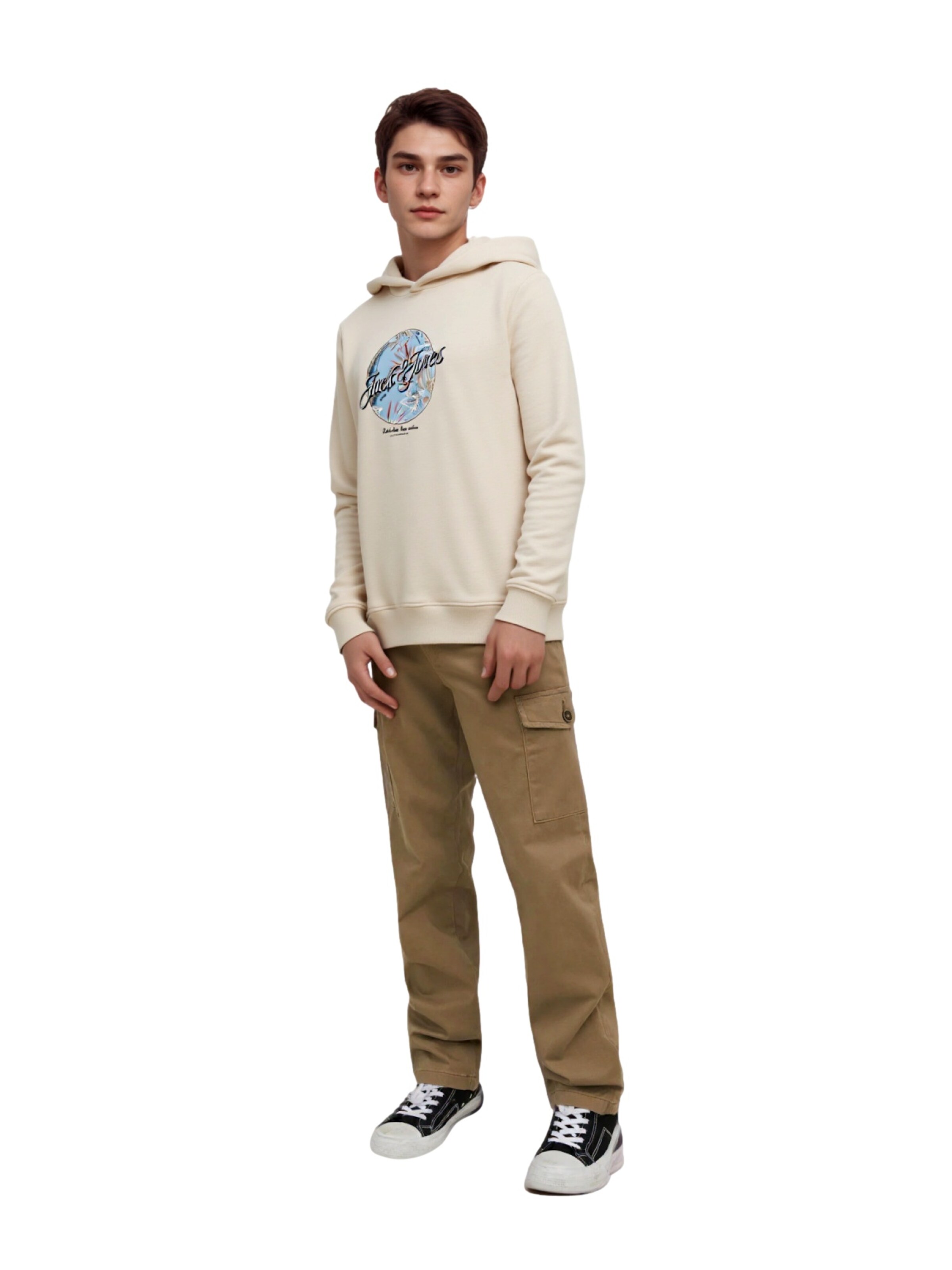 Felpa 'Honolulu' di Jack & Jones Junior in beige