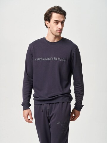 Sweat-shirt 'Mørkegrå bambus sweatshirt med logo' Copenhagen Bamboo en gris