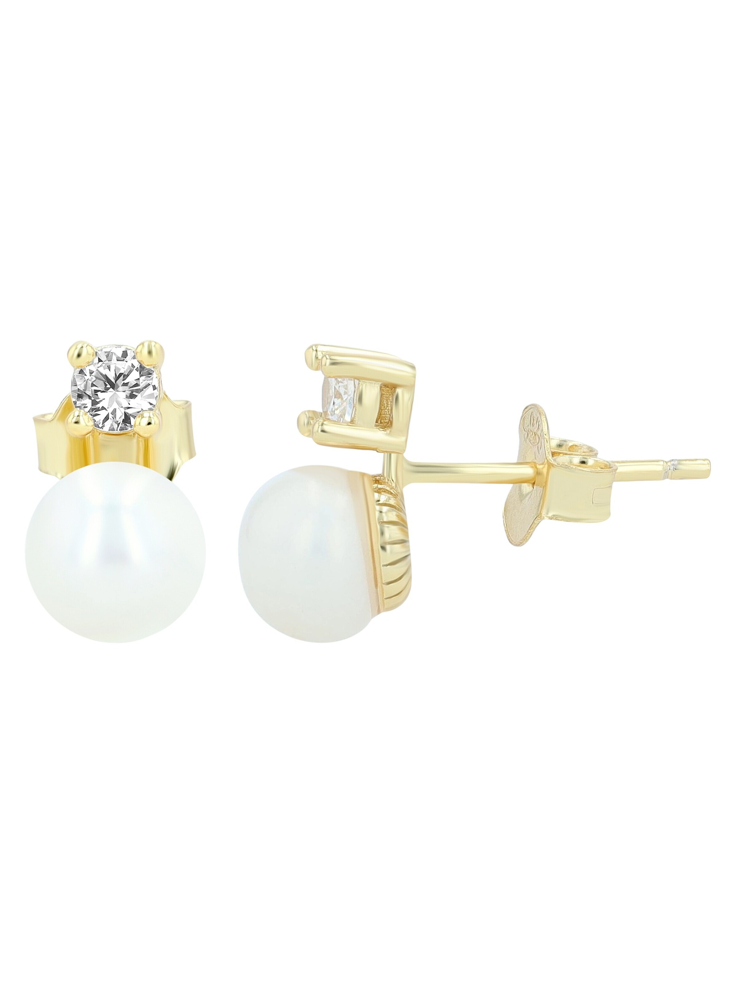 Akzent Earrings '"Alma" aus 925 Sterlingsilber, rhodiniert, langlebig' in Gold