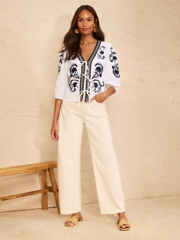 Camicia da donna di love & roses in bianco