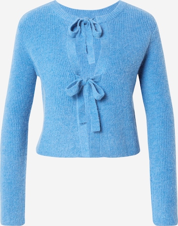 Cardigan 'OBJPARVI' OBJECT en bleu : devant