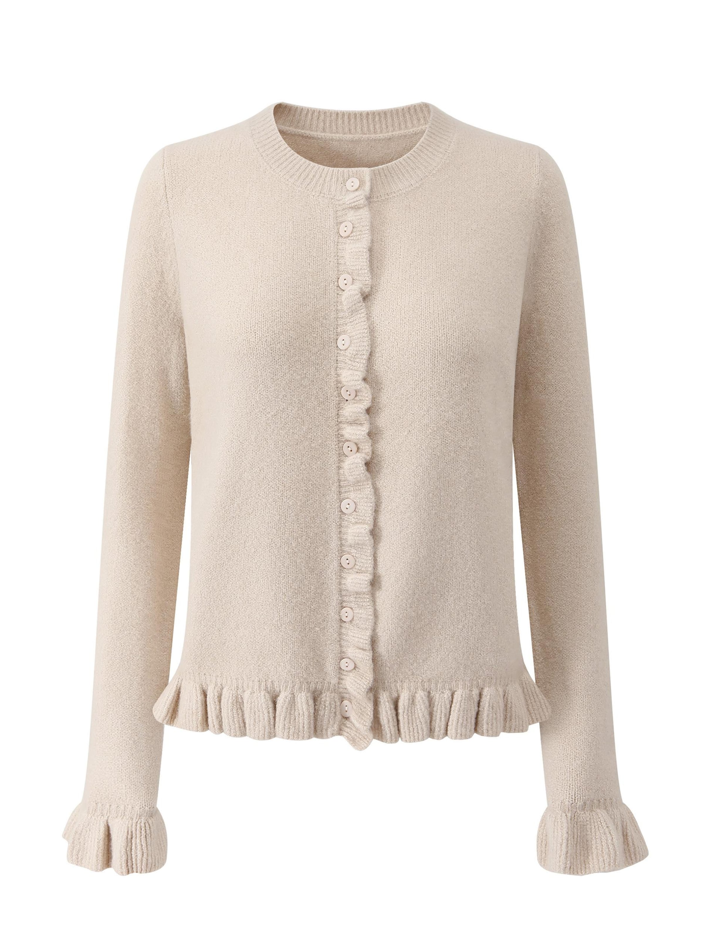 SASSYCLASSY Strickjacke‌ in beige, Produktansicht