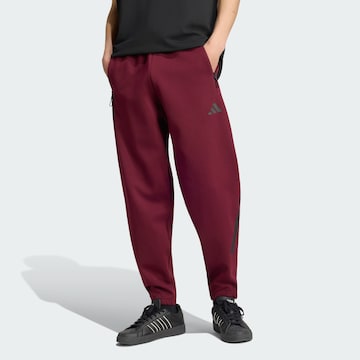 Effilé Pantalon de sport 'Z.N.E.' ADIDAS SPORTSWEAR en rouge : devant