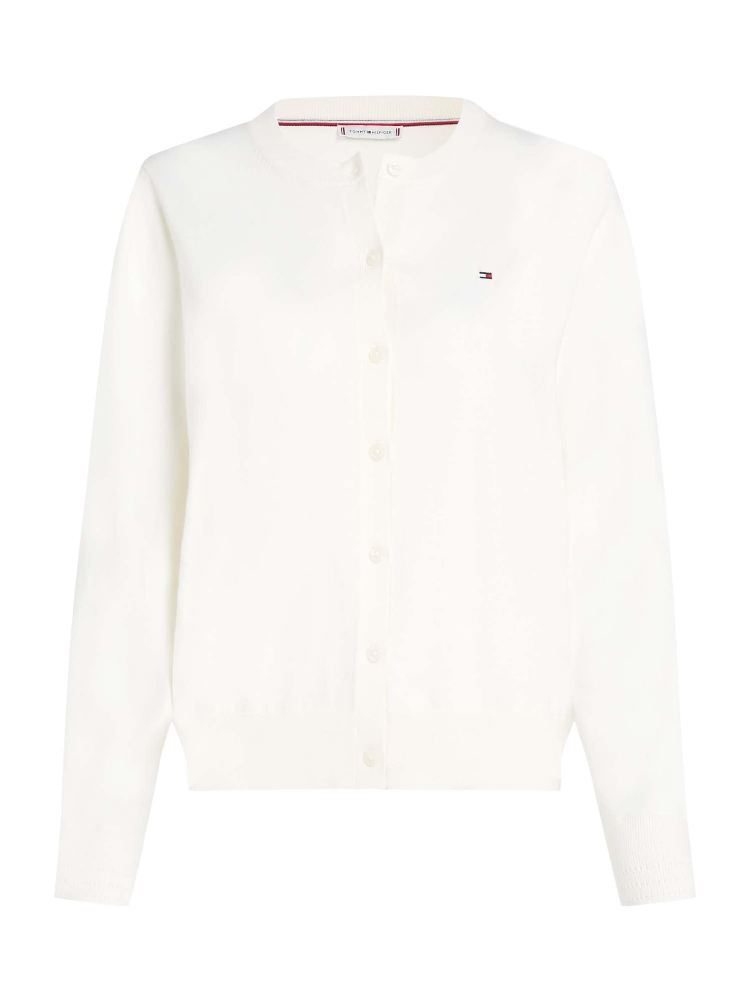 TOMMY HILFIGER Strickjacke in Weiß: Vorderseite