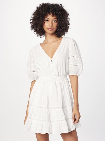 Robe Abercrombie & Fitch en blanc : devant