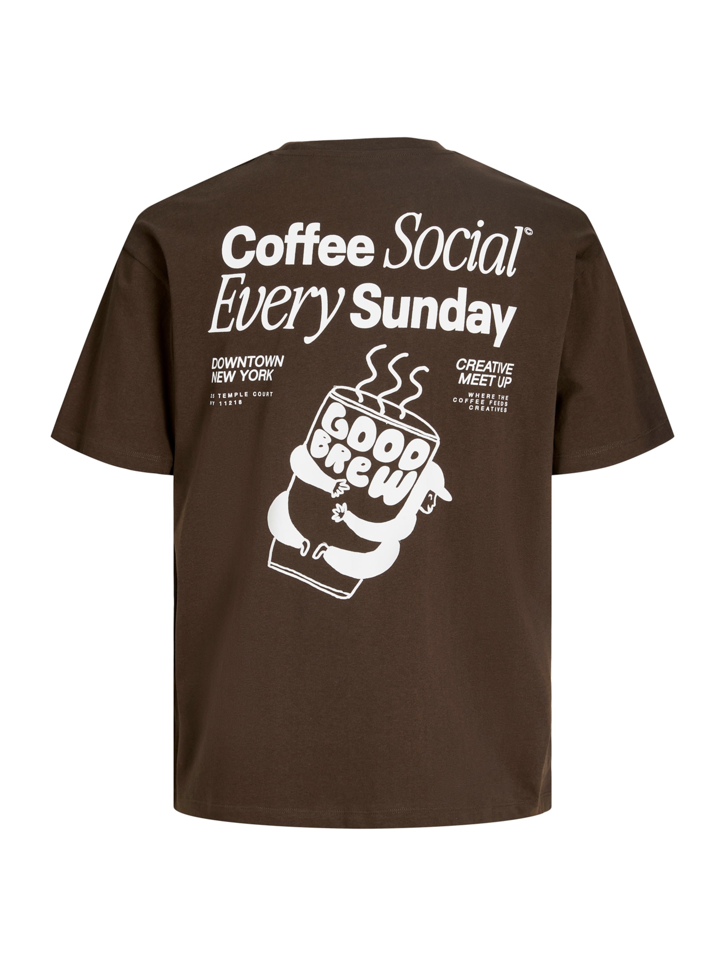 Tricou 'JORCoffee' de la JACK & JONES pe maro