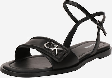 Calvin Klein Regular Strap Sandals in Black: front