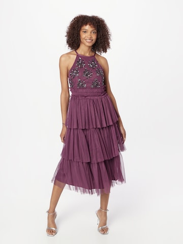 Maya Deluxe Cocktail Dress in Purple: front