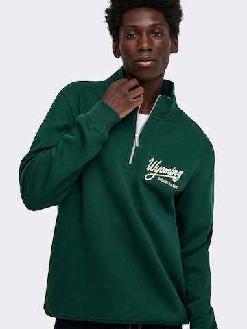 Only & Sons Sweatshirt 'ONSConnor' in Grün