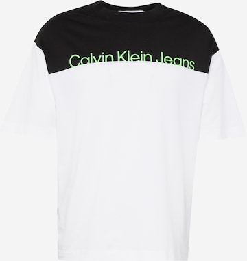 Calvin Klein Jeans Тениска в бяло: отпред