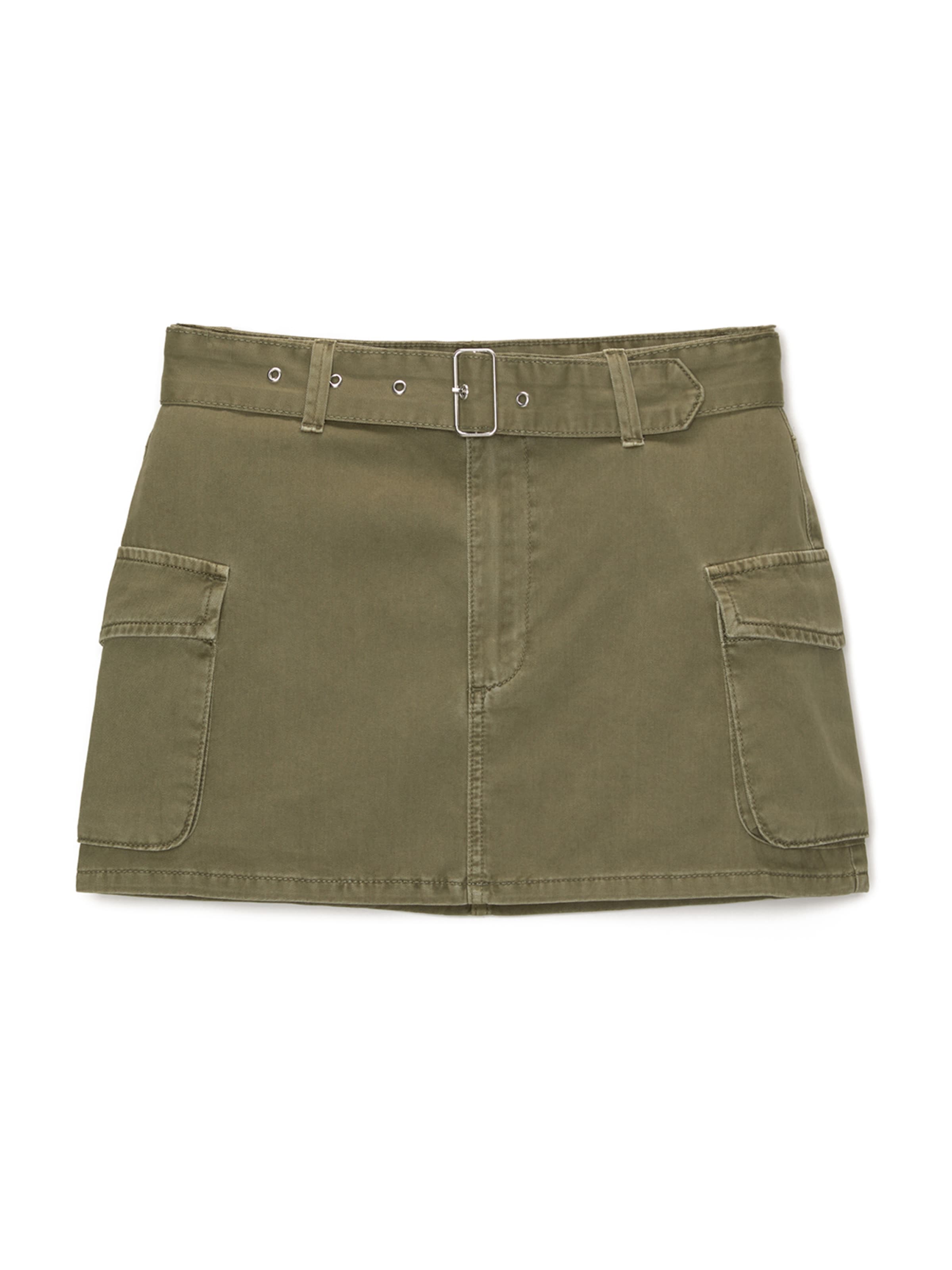 Pull&Bear Sukňa - Zelená: predná strana