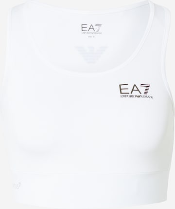 EA7 Emporio Armani Korzetová Podprsenka – bílá: přední strana