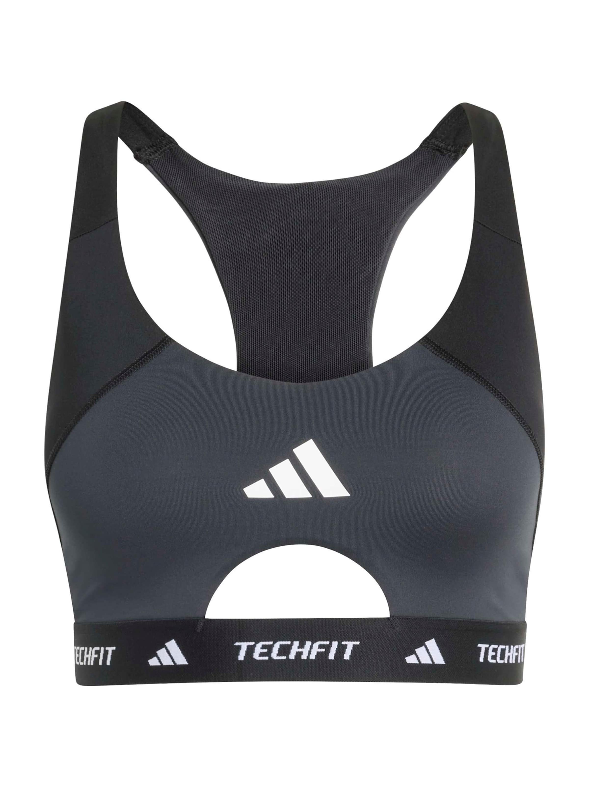 Bustieră Sutien sport de la ADIDAS PERFORMANCE pe negru: față