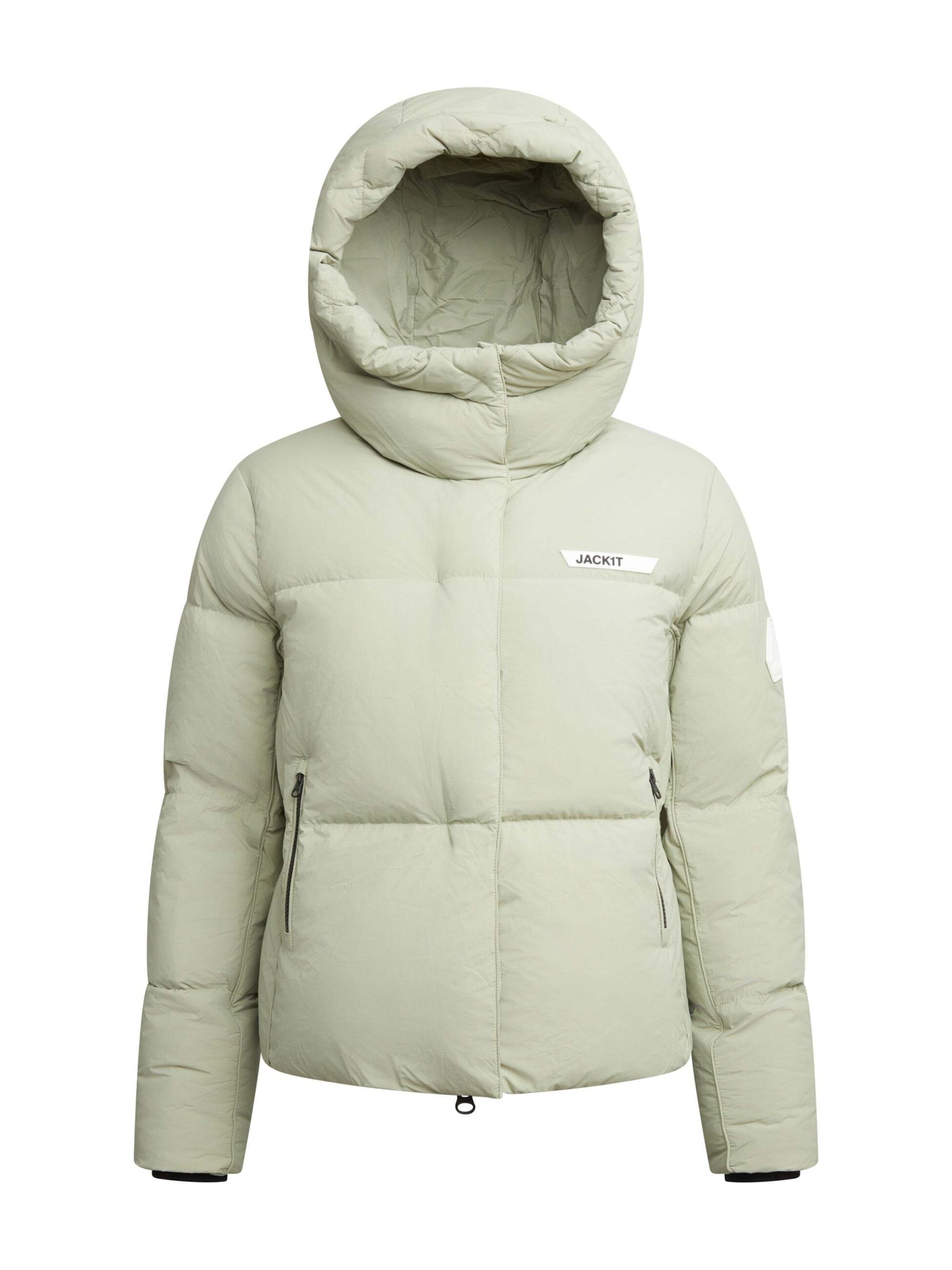 JACK1T Outdoor jacket ' Star Shower Daunenjacke ' in Green: front