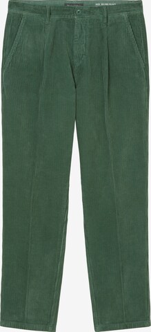 Marc O'Polo Regular Pleat-Front Pants 'Belsbo' in Green: front