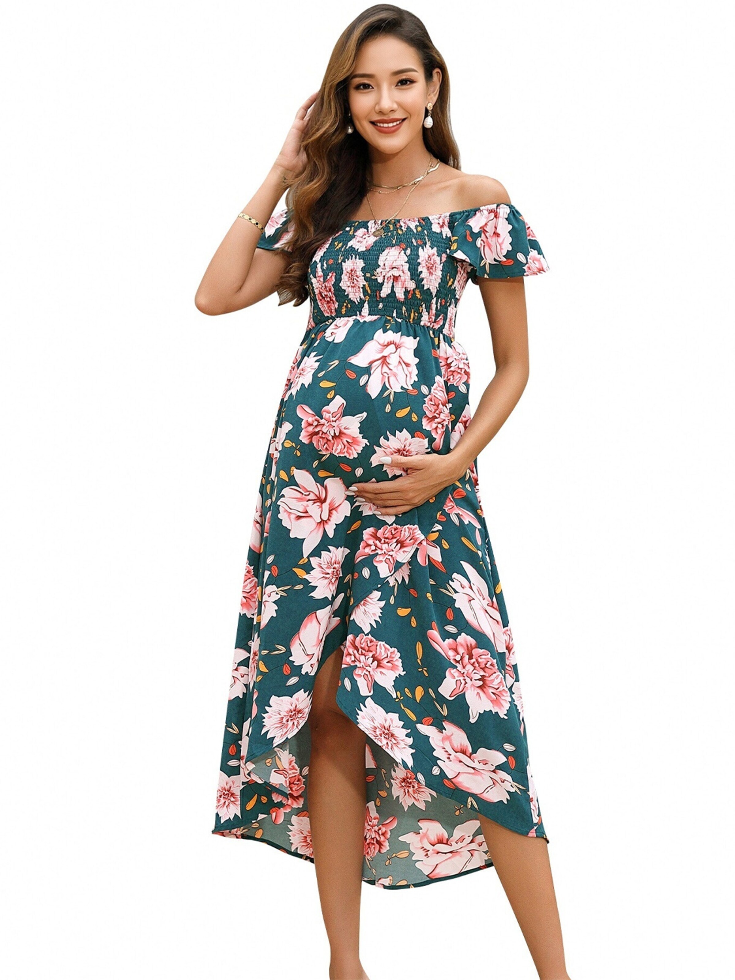 KoJooin Dress 'Irregular Maternity Dress' in Green: front
