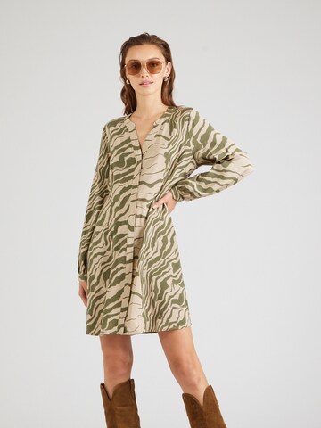 ONLY - Vestido camisero en verde: frente
