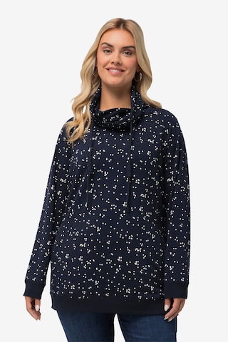 Ulla Popken Sweatshirt in Blauw: voorkant