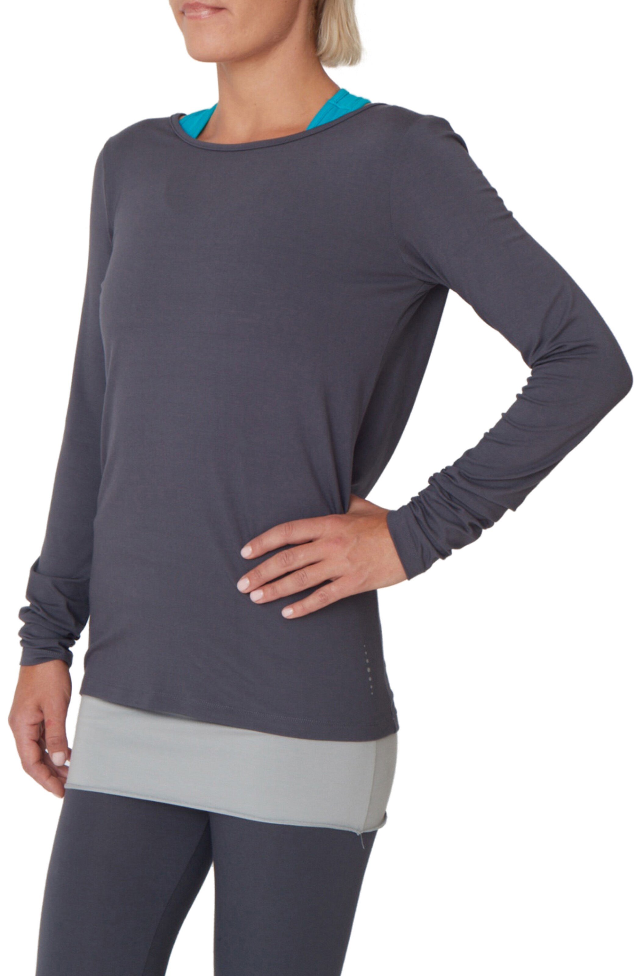 YOGISTAR.COM Top 'Open Back' in Grau