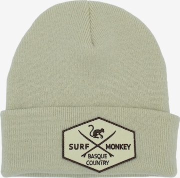Surf Monkey Mütze in Weiß: Vorderseite