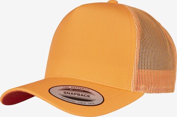 Cappello da baseball di Flexfit in arancione: frontale