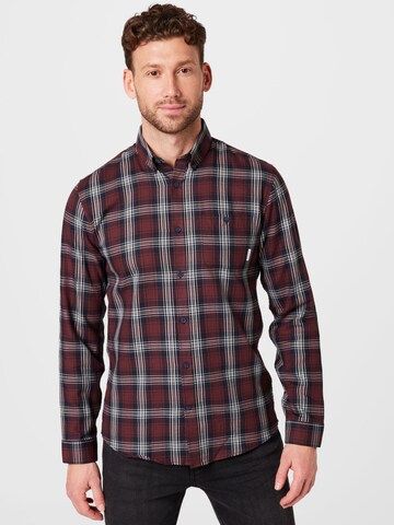 Lindbergh - Slim Fit Camisa em vermelho: frente