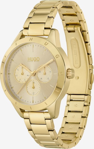 HUGO Red Analog Watch 'Friend' in Gold