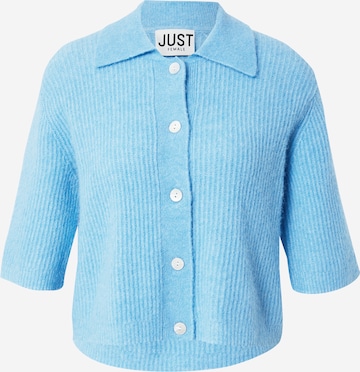 JUST FEMALE Knit Cardigan 'Rebelo' in Blue: front