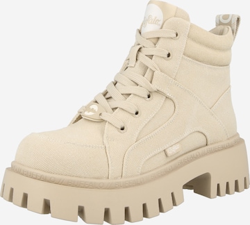 BUFFALO Lace-up bootie 'Zanos' in Beige: front