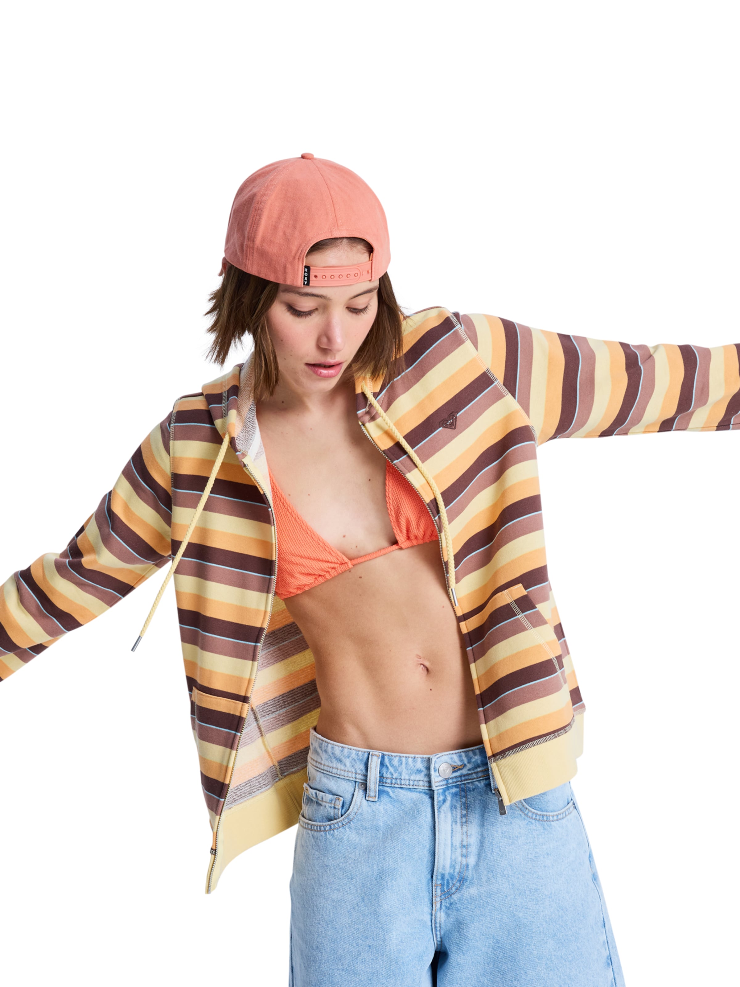 ROXY Zip-Up Hoodie in Yellow