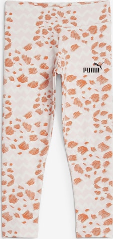 Skinny Pantalon de sport 'Essentials' PUMA en orange : devant