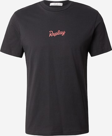 REPLAY T-Shirt in Schwarz: Vorderseite