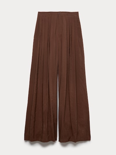 Marks & Spencer Pantalon à pince en 34 en marron, Vue avec produit