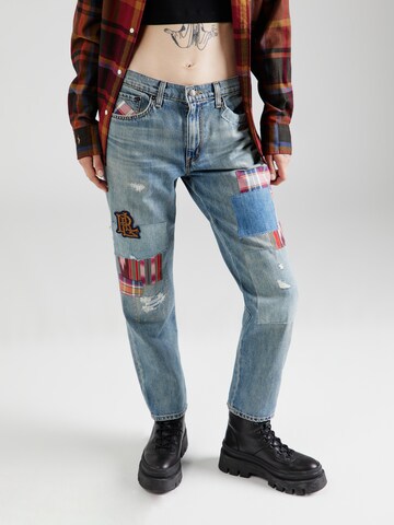 Lauren Ralph Lauren Tapered Jeans in Blue: front