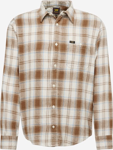 Lee - Regular Fit Camisa 'LEESURE' em bege: frente