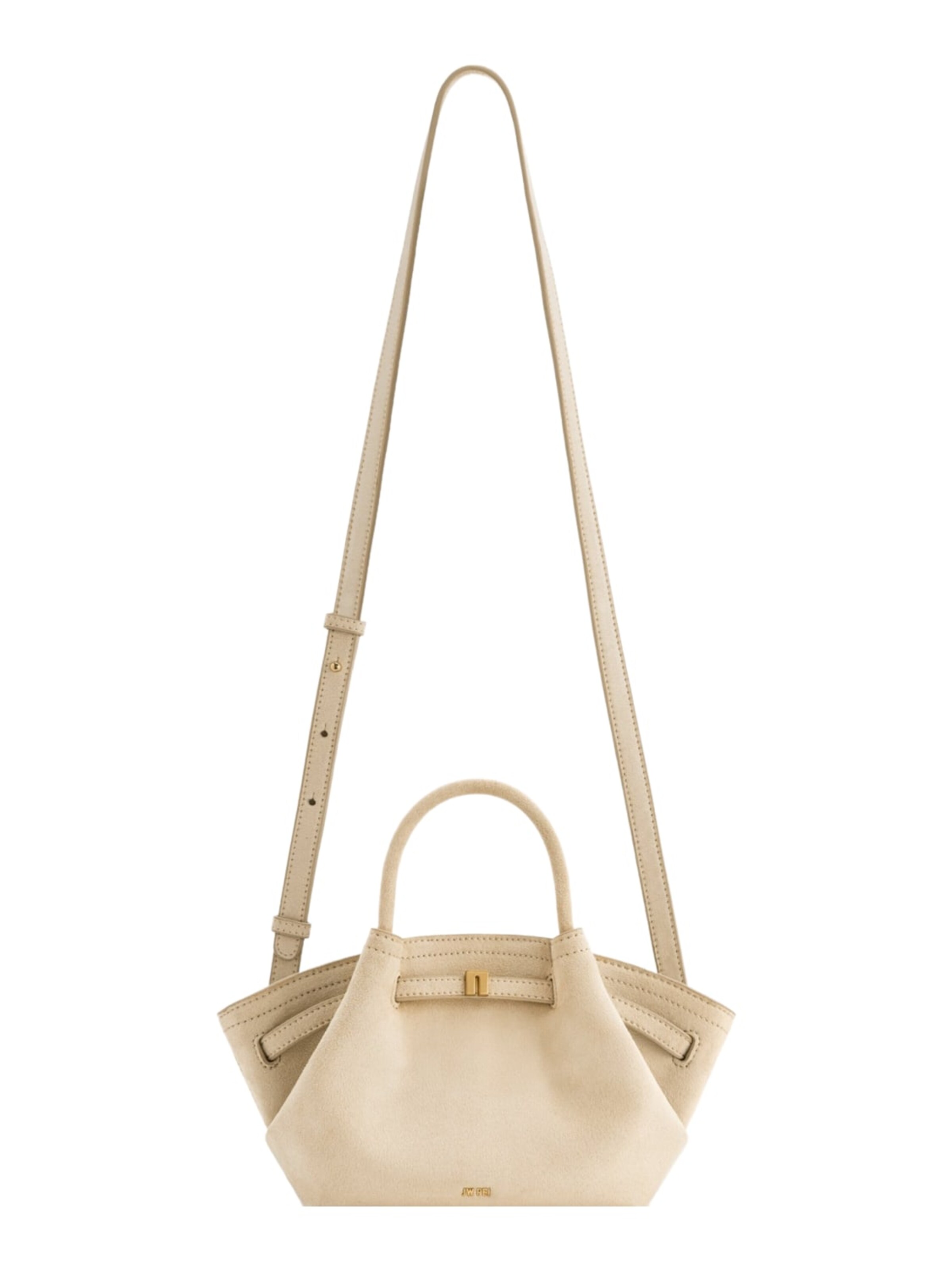 JW PEI "Чанта тип ""Shopper""" 'JW PEI Cabas / Shopping Hana Mini Faux Suede Off White' в бяло