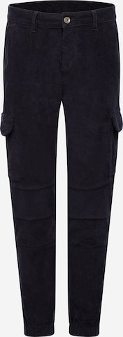 Urban Classics Tapered Cargo Pants in Blue: front
