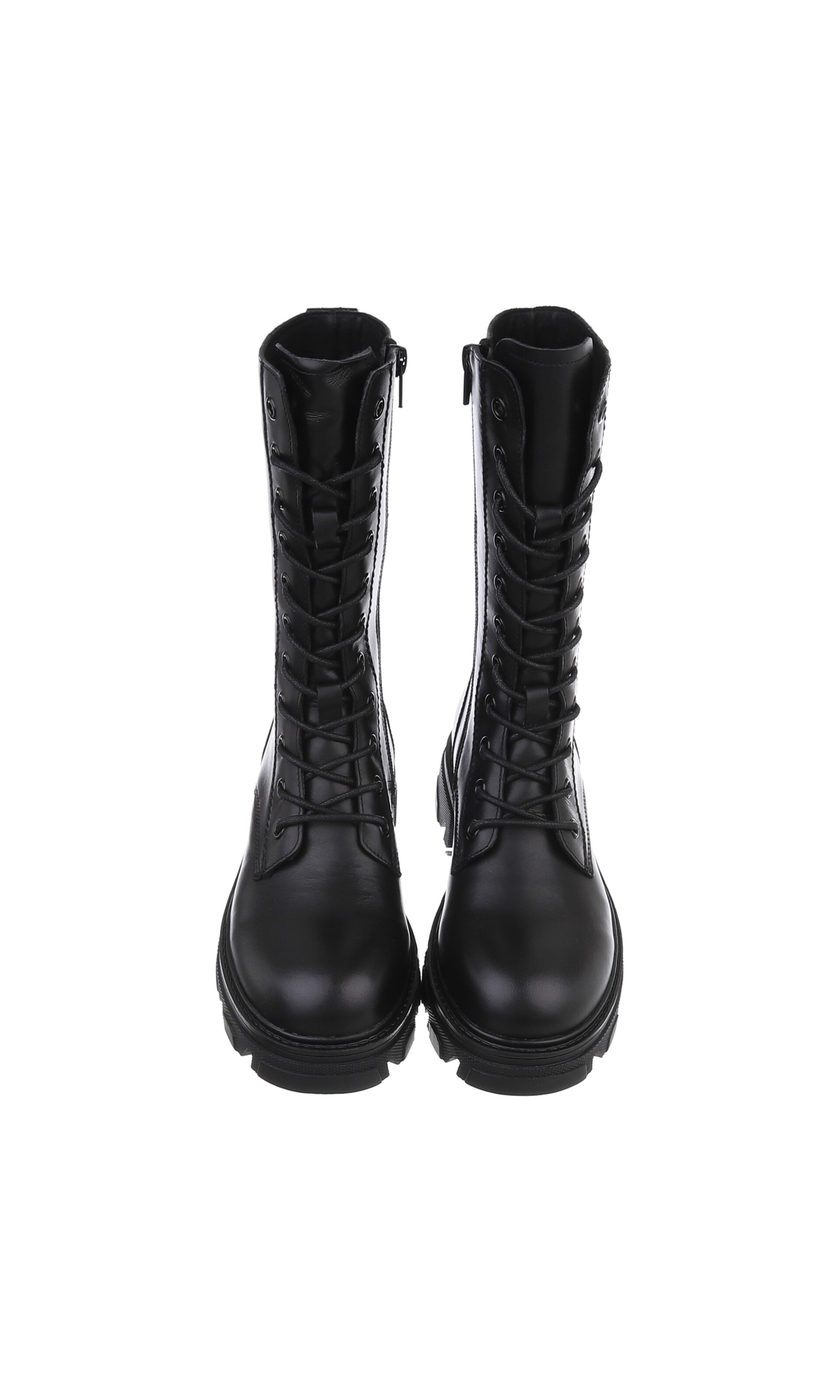 Ital-Design Schnürstiefelette in Schwarz