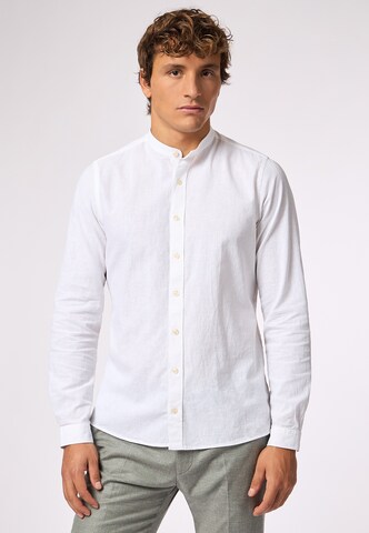 ROY ROBSON Slim Fit Leinenhemd Aus Leinen in Weiß: Vorderseite