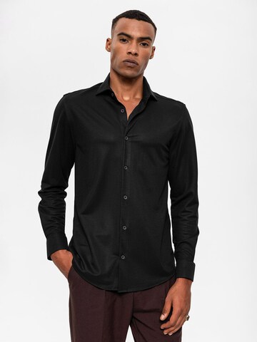 Antioch Regular fit Button Up Shirt in Black