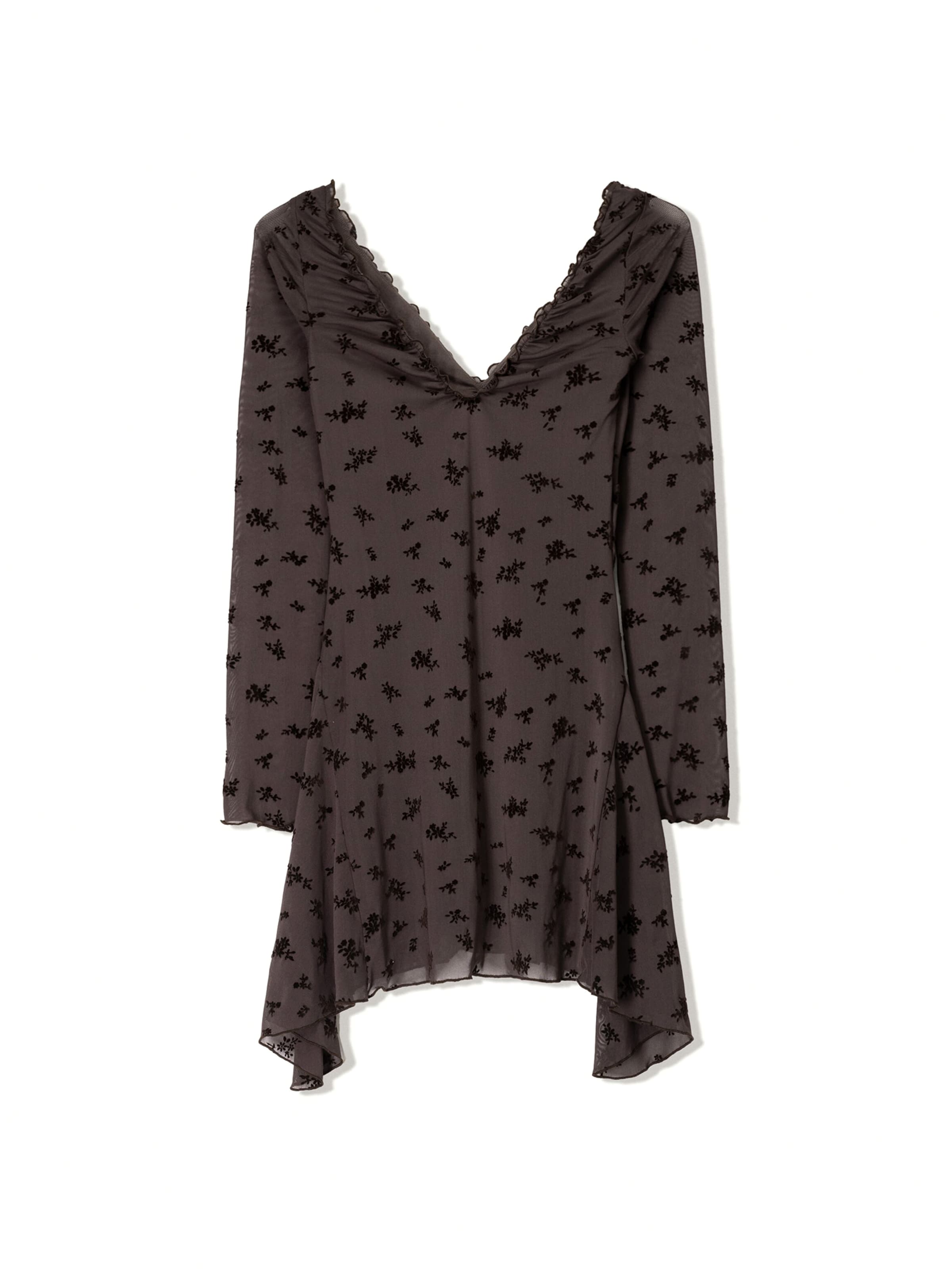 Bershka Šaty - Hnedá: predná strana