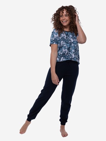 Ammann Pyjama 'Night & Home' in Blauw