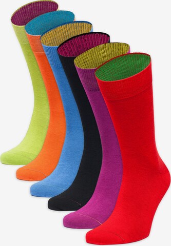 Chaussettes Von Jungfeld en mélange de couleurs : devant